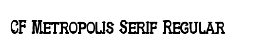 CF Metropolis Serif