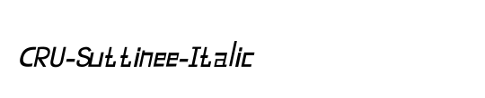 CRU-Suttinee-Italic