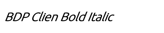 BDP Clien Bold Italic