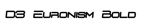 D3 Euronism Bold italic