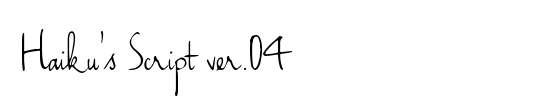 Haiku's Script ver.04