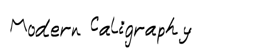 Modern Caligraphy