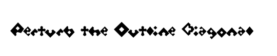 Perturb the Outline Diagonal