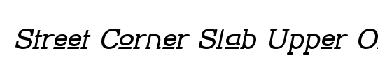 Street Corner Slab Upper Obl