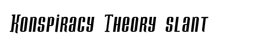 Konspiracy Theory slant