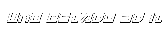 Uno Estado 3D Italic