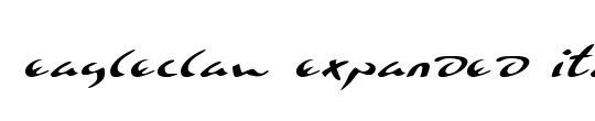 Eagleclaw Expanded Italic