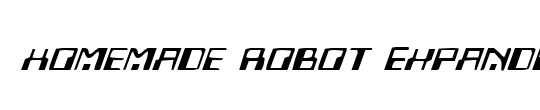 Homemade Robot Expanded Italic