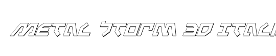 Metal Storm 3D Italic
