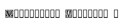 Ornamental Initials V