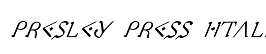 Presley Press Italic