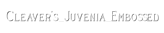 Cleaver's_Juvenia_Embossed