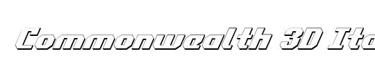 Commonwealth 3D Italic