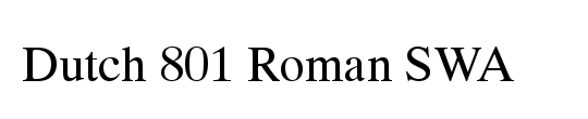 Dutch 801 SWA