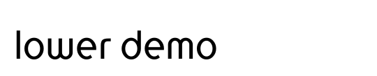 Lower Demo