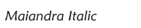 Maiandra Italic