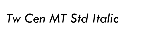 Tw Cen MT Std