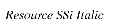 Resource SSi