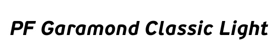 PF Garamond Classic Light