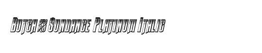 Butch & Sundance Platinum Italic