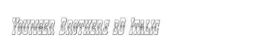 Younger Brothers 3D Italic