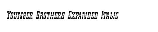 Younger Brothers Expanded Italic