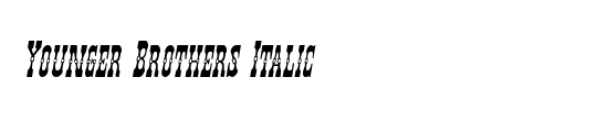 Younger Brothers Italic