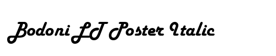 Bodoni LT PosterItalic