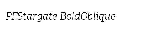 PFStargate BoldOblique