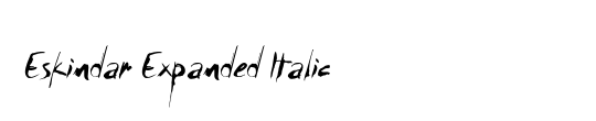 Eskindar Expanded Italic