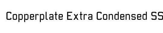 Copperplate Extra Condensed SSi