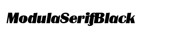 ModulaSerifBlack