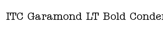 Garamond LT BookCondensed