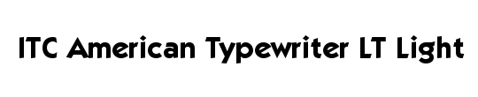 AmericanTypewriter LT Light