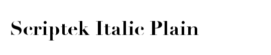 Scriptek Italic