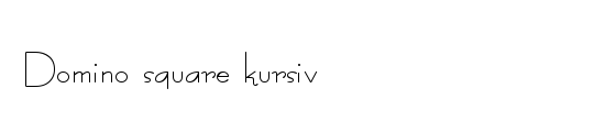 Domino square kursiv