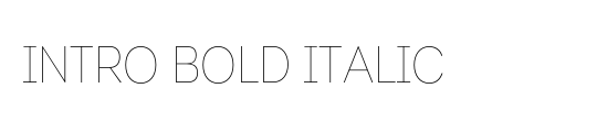 Intro Bold Italic