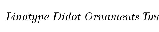 Didot LH OrnamentsTwo