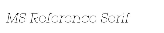 MS Reference Serif
