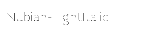 Nubian-LightItalic