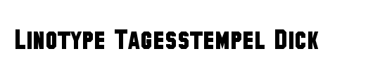LinotypeTagesstempel Mager