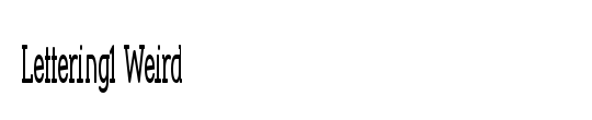 Lettering1 Weird