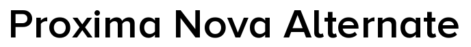 Proxima Nova Alternate