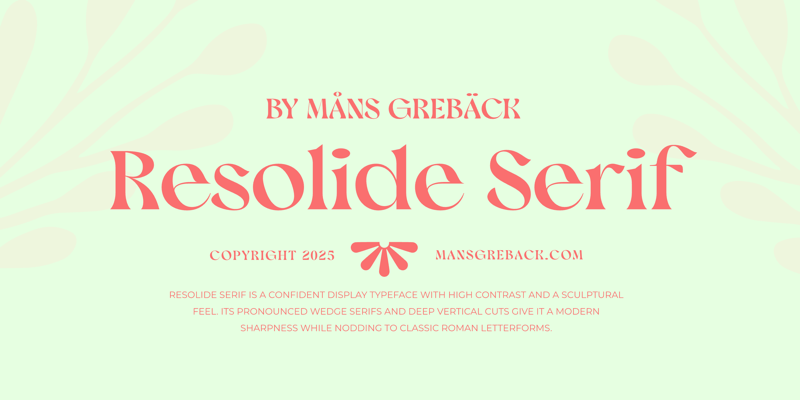 Resolide Serif illustration